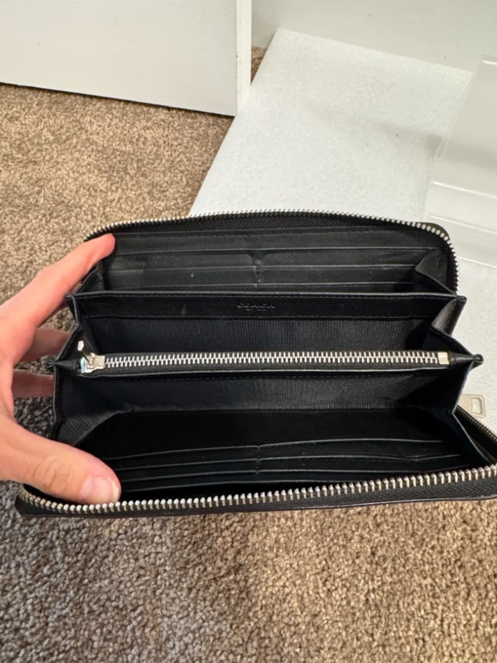 COACH gray Croc-Embossed Zip Wallet - Picture 6 of 6